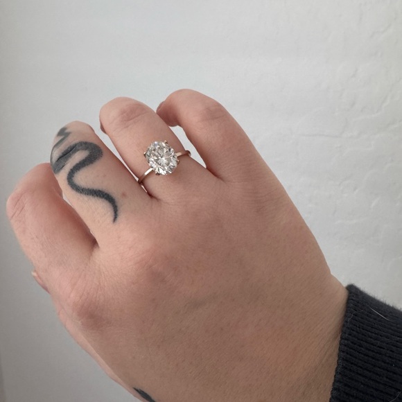 3 ct. Moissanite Engagement Ring - Picture 3 of 6